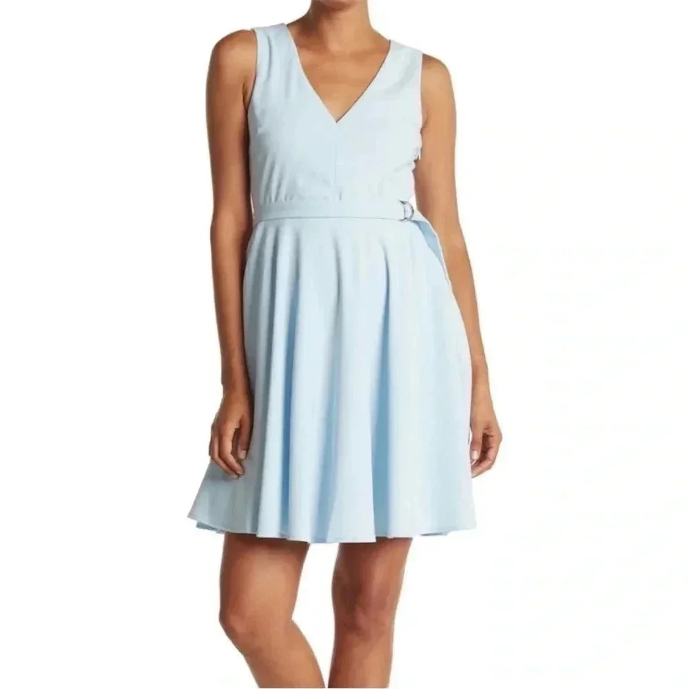 Lucy Paris‎ light blue fit and flare dress size small